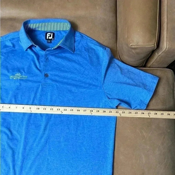 FootJoy Golf Polo Shirt Blue Men’s Size Medium - Picture 6 of 9